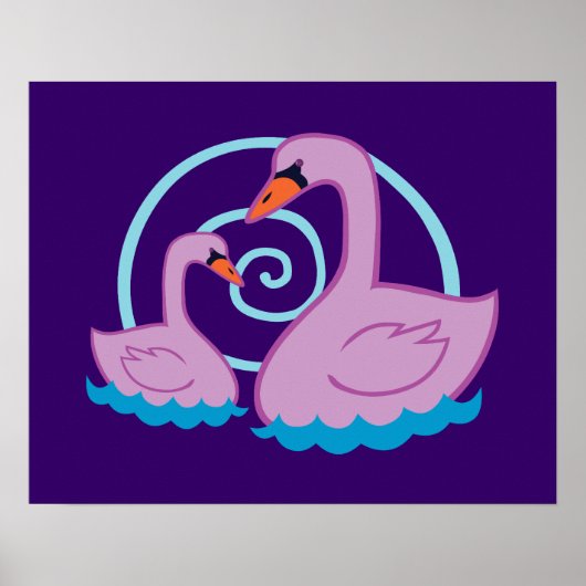 Mooie zwanen poster (Voorkant)