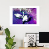 Mooie zwanen poster (Thuiskantoor)