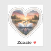 Mooie zwanen sticker (Vel)