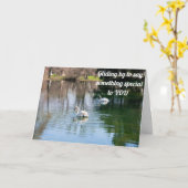 MOOIE ZWANEN STUREN MOOIE **VERJAARDAGSWENSEN** KAART (Gele Bloem)