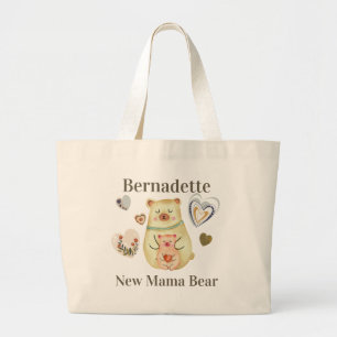 Mooie zwangere vrouw Safari cadeau met naam of mon Grote Tote Bag