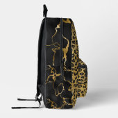 Mooie zwart en gouden glam bedrukte rugzak (Links)