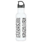 Mooie zwart en wit waterfles (Achterkant)