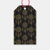 Mooie zwart gouden droom catcher mandala cadeaulabel (Achterkant)