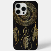 Mooie zwart gouden droom catcher mandala Case-Mate iPhone case (Achterkant)