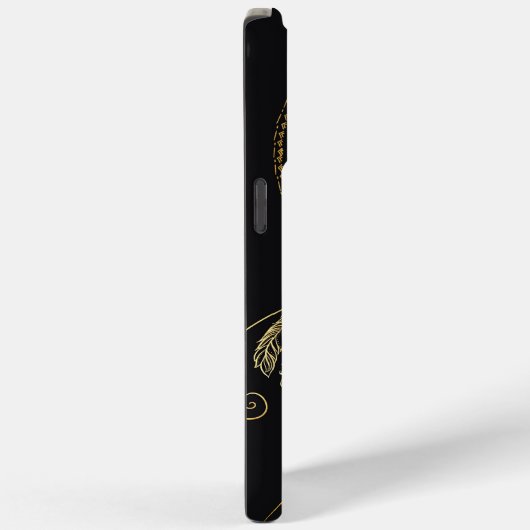 Mooie zwart gouden droom catcher mandala Case-Mate iPhone case (Achterkant / Rechts)