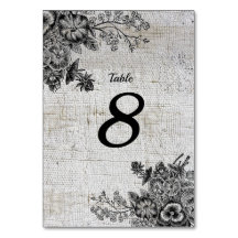 Mooie zwart/grijze bloemen Trouwtafel