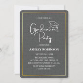 Mooie zwart-wit Afstuderen fotofeest Kaart (Achterkant)