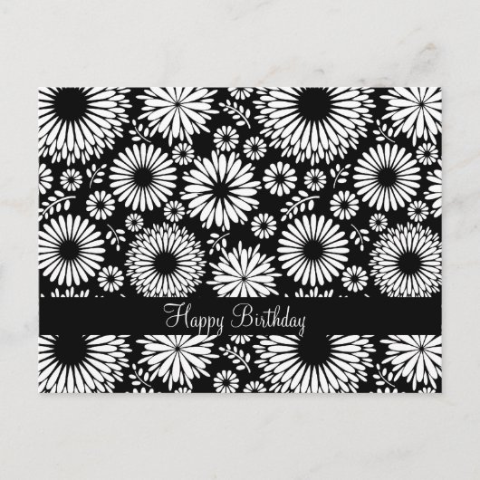 Mooie zwart-wit ansichtkaart briefkaart (Voorkant)