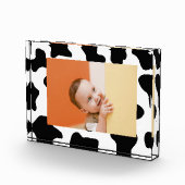 Mooie zwart-wit boerderijdier kinderkamer koeprint fotoblokken (Rechts)