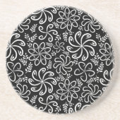 Mooie zwart-wit coaster zandsteen onderzetter (Voorkant)
