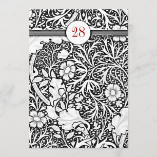 Mooie zwart-wit Damask verjaardagsuitnodigingen Kaart