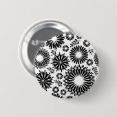 Mooie zwart-wit knoop ronde button 5,7 cm (Voorkant /achterkant)