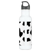 Mooie zwart-wit Koe Waterfles (Achterkant)