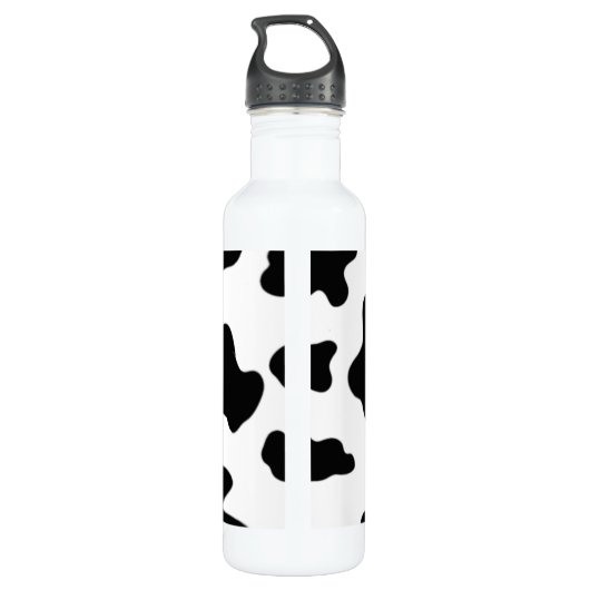 Mooie zwart-wit Koe Waterfles (Achterkant)