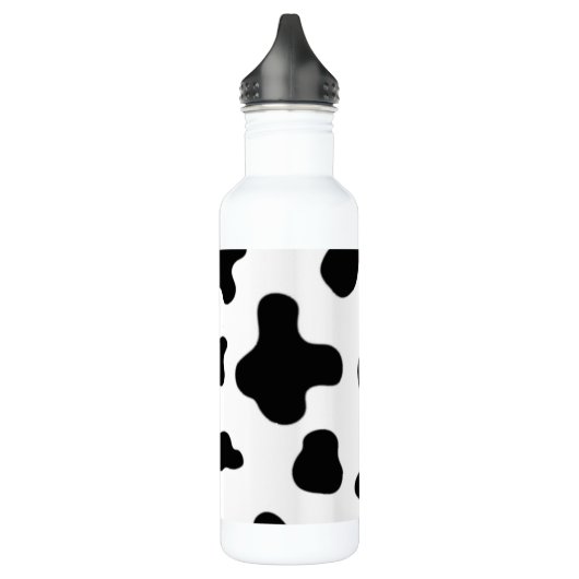 Mooie zwart-wit Koe Waterfles (Links)