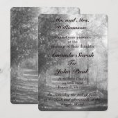 Mooie zwart-wit Natuur bruiloft Kaart (Voorkant / Achterkant)