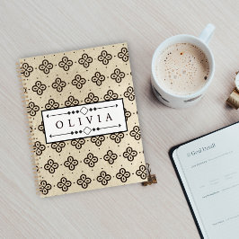 Mooie zwart-wit patronen Aangepaste naam Planner