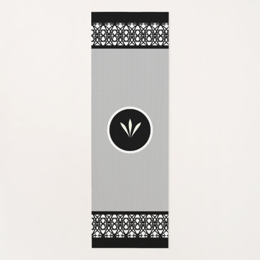 Mooie zwart-wit patroon yogamat (Voorkant)
