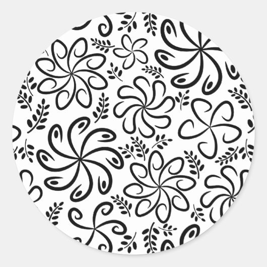 Mooie zwart-wit Sticker (Voorkant)