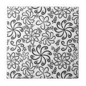 Mooie zwart-wit tegel tegeltje (Voorkant)