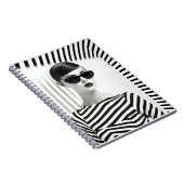 Mooie zwart-wit vrouwen kunstportret notitieboek (Rechterzijde)