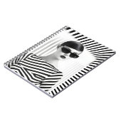 Mooie zwart-wit vrouwen kunstportret notitieboek (Linkerzijde)