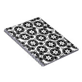 Mooie zwart witte bloemen Notitieboek (Rechterzijde)