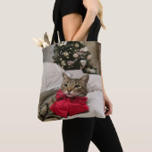 Mooie zwart-witte kat tote bag (Dichtbij)