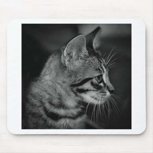 Mooie zwart-witte kitten muismat (Voorkant)