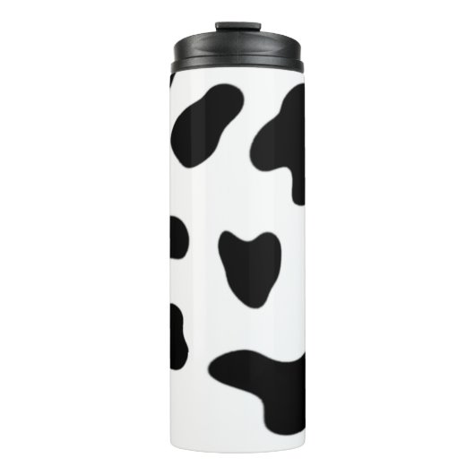 Mooie Zwart-Witte Koe Thermosbeker (Voorkant)