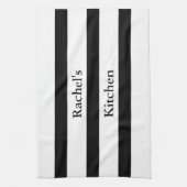 Mooie zwart-witte strepen theedoek (Verticaal)