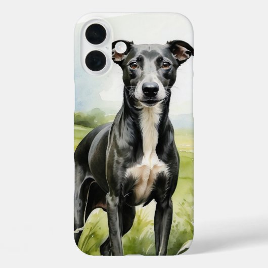 MOOIE ZWART-WITTE WINDHOND Case-Mate iPhone CASE (Achterkant)