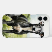 MOOIE ZWART-WITTE WINDHOND Case-Mate iPhone CASE (Achterkant (horizontaal))