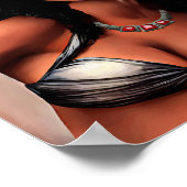 Mooie zwarte Afrikaanse dag van de dode kunst Poster (Hoek)