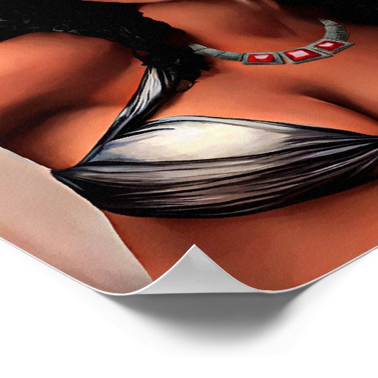 Mooie zwarte Afrikaanse dag van de dode kunst Poster (Hoek)