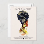 MOOIE ZWARTE AFRIKAANSE KONINGIN GROOT GOUD KETTIN BRIEFKAART (Voorkant / Achterkant)