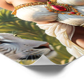 Mooie zwarte Afrikaanse prinses Poster (Hoek)