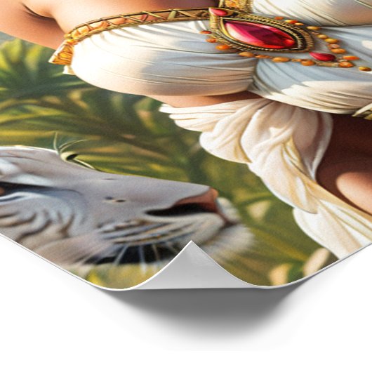 Mooie zwarte Afrikaanse prinses Poster (Hoek)