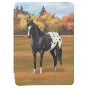 Mooie zwarte Appaloosa Quarter Horse Stallion iPad Air Cover