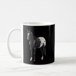 Mooie zwarte banket Appaloosa Horse Lover Gift Koffiemok