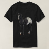 Mooie zwarte banket Appaloosa Horse Lover Gift T-shirt (Design voorkant)