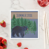 Mooie zwarte Beer papier servet (Insitu)