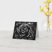 Mooie zwarte begraafplaats roos Gotische sympathie Kaart (Gele Bloem)