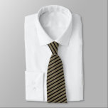 Mooie zwarte beige strips stropdas<br><div class="desc">Mooie zwarte beige neecktie</div>