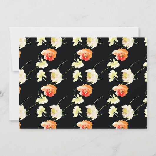 Mooie zwarte bloem - Save the Date (Achterkant)