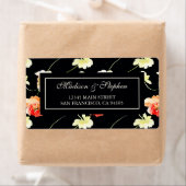 Mooie zwarte bloemen - Bruiloft Etiket (Insitu)