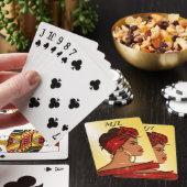 Mooie zwarte dame pokerkaarten (Insitu)