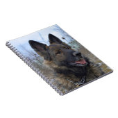 mooie zwarte en beige Duitse schaapjespuppy Notitieboek (Rechterzijde)