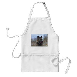 mooie zwarte en beige Duitse schaapjespuppy Standaard Schort
